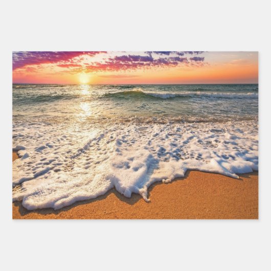 Beach Sunset Decoupage Geschenkpapier Set (Vorderseite 2)