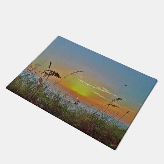 Beach Sunset Door Mat Fußmatte (Schrägansicht)