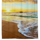 Beach Sunset Duschvorhang (Vorderseite)
