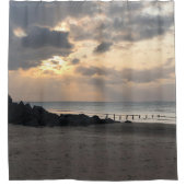 Beach Sunset Duschvorhang (Vorderseite)