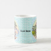 Beach Sunset Flamingo Tasse (Mittel)