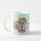 Beach Sunset Flamingo Tasse (Links)