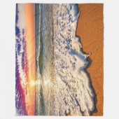 Beach Sunset Fleecedecke (Vorderseite)