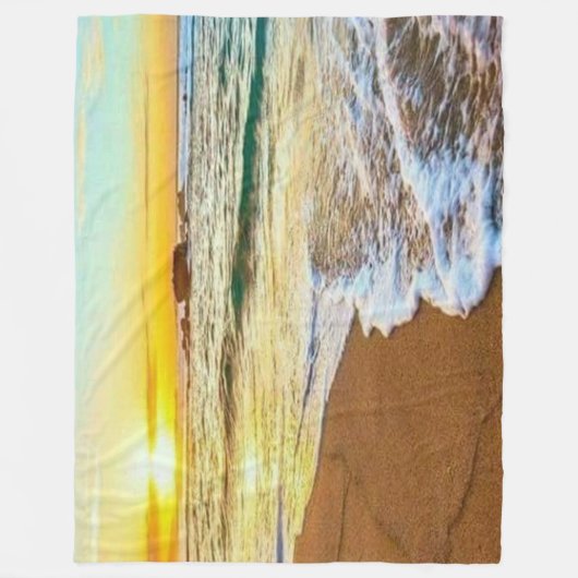 Beach Sunset Fleecedecke (Vorderseite)