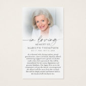 Beach Sunset Footprints Photo Remembrance Card (Rückseite)