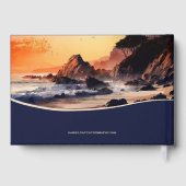 Beach Sunset Foto Beerdigung Memorial Gästebuch (Rückseite)