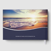 Beach Sunset Foto Beerdigung Memorial Gästebuch (Rückseite)