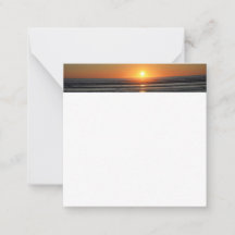 Beach Sunset Foto Stationery Flat Mitteilungskarte