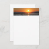 Beach Sunset Foto Stationery Flat Mitteilungskarte (Vorne/Hinten)
