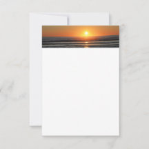 Beach Sunset Foto Stationery Flat Mitteilungskarte
