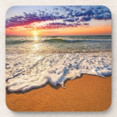 Beach Sunset Getränkeuntersetzer (Vorderseite)