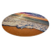 Beach Sunset Glass Schneidebrett (Ecke)