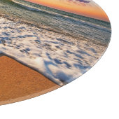 Beach Sunset Glass Schneidebrett (Ecke)
