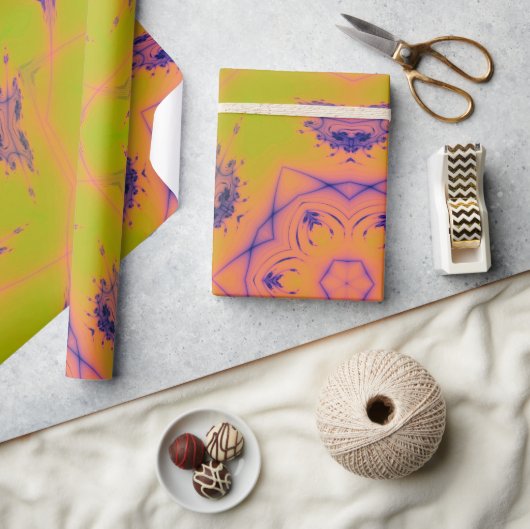 Beach Sunset Gradient Contrast Mandela Geschenkpapier (Kunsthandwerk)