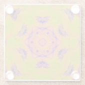 Beach Sunset Gradient Contrast Mandela Glasuntersetzer (Rückseite)