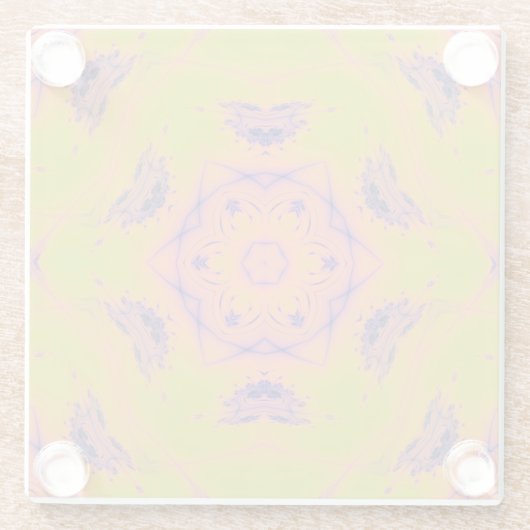 Beach Sunset Gradient Contrast Mandela Glasuntersetzer (Rückseite)