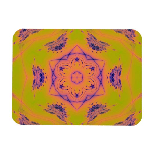 Beach Sunset Gradient Contrast Mandela Magnet (Horizontal)