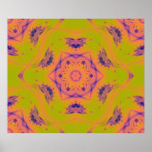 Beach Sunset Gradient Contrast Mandela Poster (Vorne)