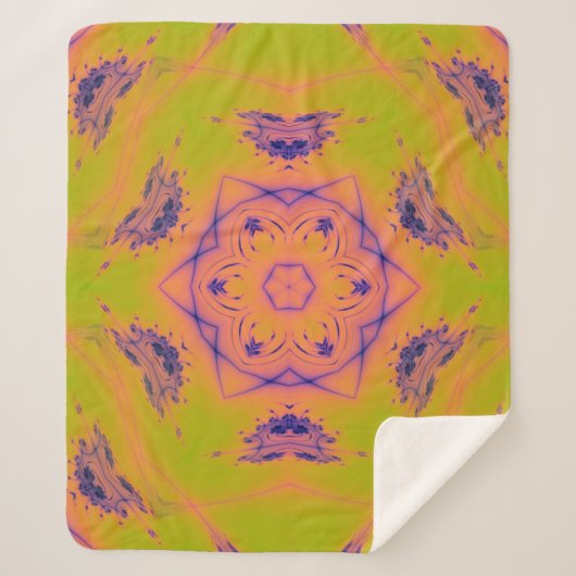 Beach Sunset Gradient Contrast Mandela Sherpadecke (Vorderseite)