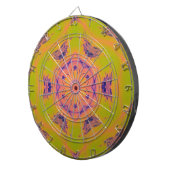 Beach Sunset High Contrast Mandela Dartscheibe (Vorderseite rechts)