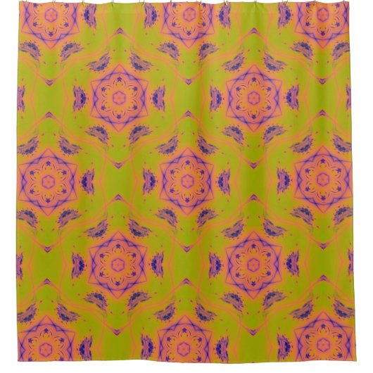 Beach Sunset High Contrast Mandela Duschvorhang (Vorderseite)