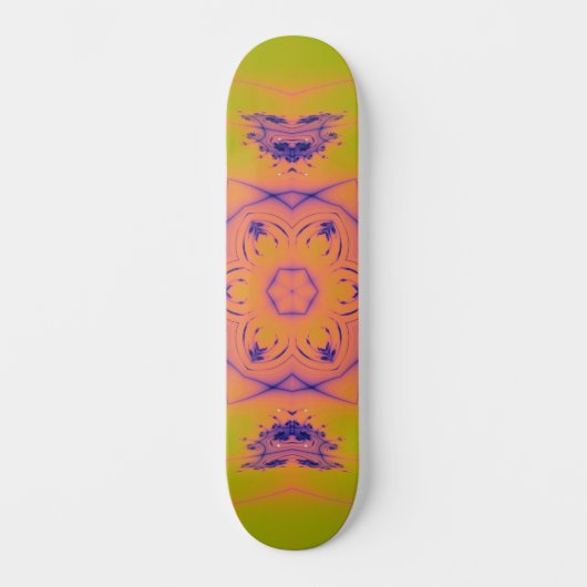Beach Sunset High Contrast Mandela Skateboard (Vorderseite)