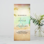 Beach Sunset Hochzeitsprogramme Programm (Stehend Vorderseite)