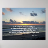 Beach Sunset Isaiah 41:10 Printing Poster (Vorne)