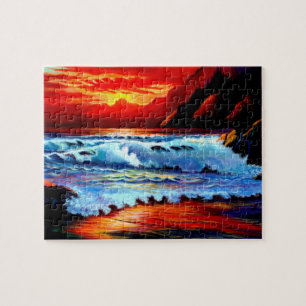 Beach Sunset Jigsaw Puzzle