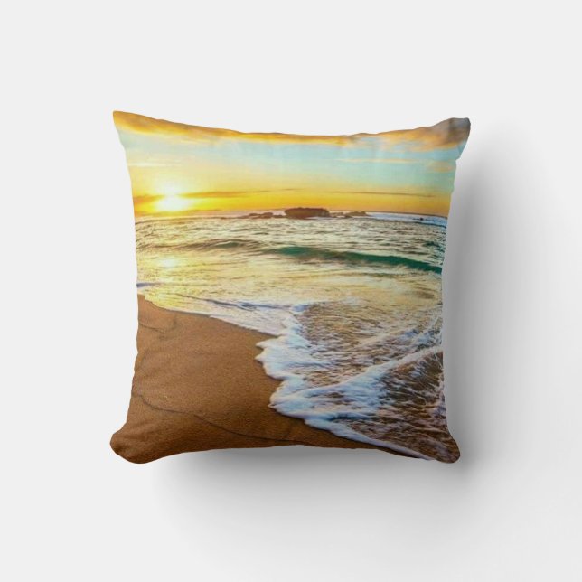 Beach Sunset Kissen (Vorderseite)