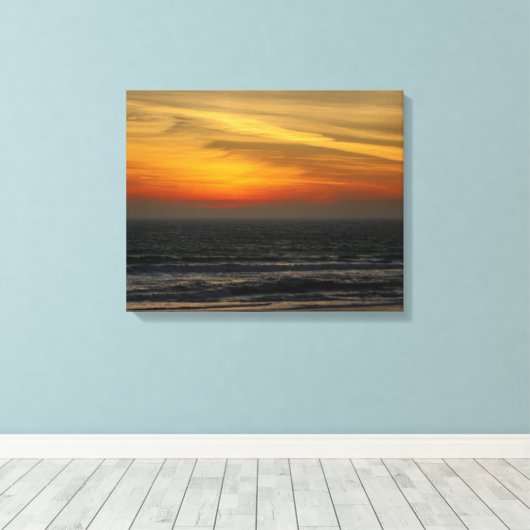 Beach Sunset Leinwand (Insitu (Holzboden))