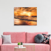 Beach Sunset Leinwanddruck (Insitu (Wohnzimmer))