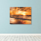 Beach Sunset Leinwanddruck (Insitu (Holzboden))