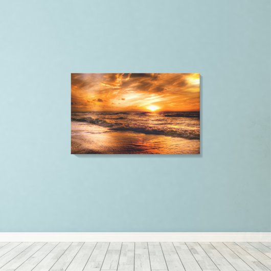 Beach Sunset Leinwanddruck (Insitu (Holzboden))
