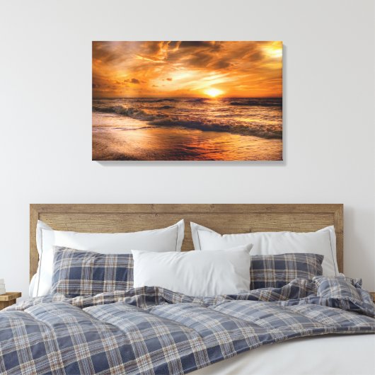 Beach Sunset Leinwanddruck (Insitu (Schlafzimmer))