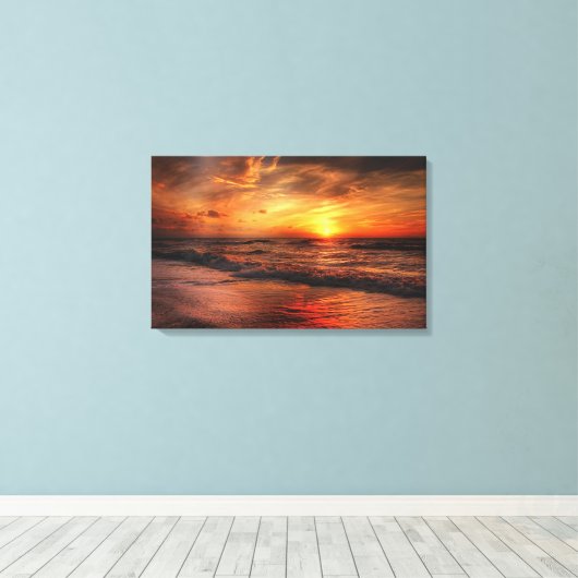 Beach Sunset Leinwanddruck (Insitu (Holzboden))