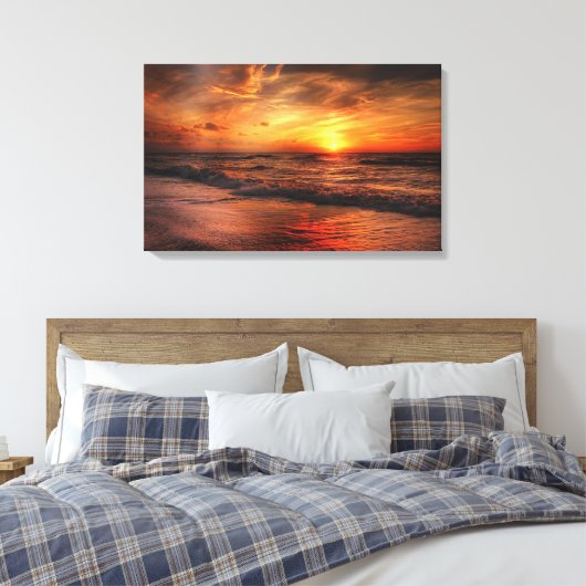 Beach Sunset Leinwanddruck (Insitu (Schlafzimmer))