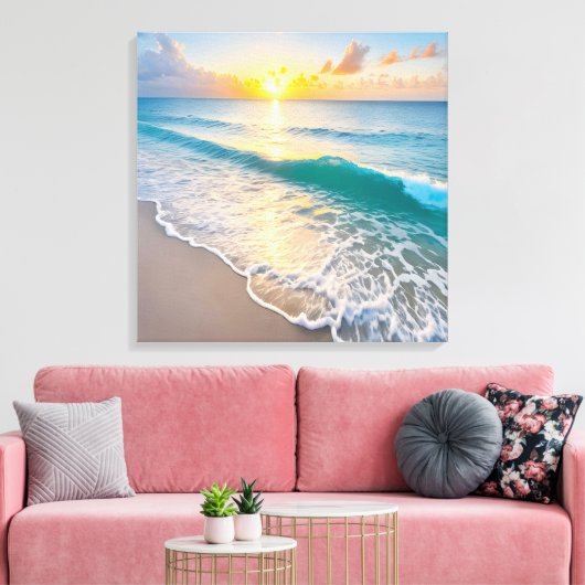 Beach Sunset Leinwanddruck (Insitu (Wohnzimmer))
