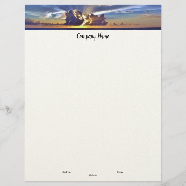 Beach Sunset Letterhead Briefbogen (Vorderseite)