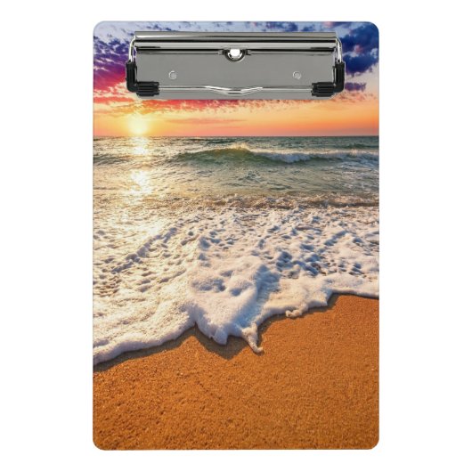 Beach Sunset Mini Klemmbrett (Vorderseite)