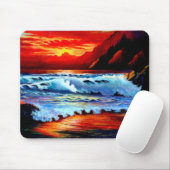 Beach Sunset Mouse Pad Mousepad (Mit Mouse)