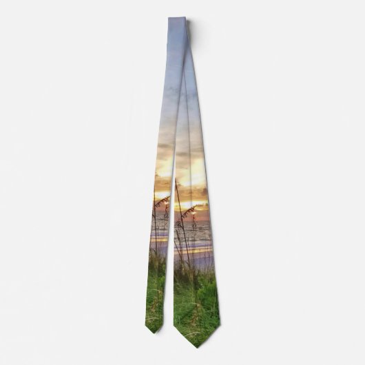Beach Sunset Neck Tie Krawatte (Rückseite)