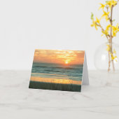 Beach Sunset Notecard Karte (Gelbe Blume)
