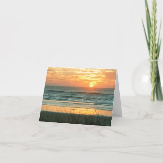 Beach Sunset Notecard Karte (Vorderseite)