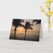 Beach Sunset Ocean Blank Photography Greeting Card Karte (Gelbe Blume)