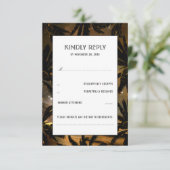 Beach Sunset Palms Wedding RSVP Cards (Stehend Vorderseite)