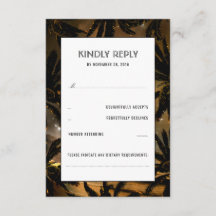 Beach Sunset Palms Wedding RSVP Cards