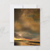 Beach Sunset Palms Wedding RSVP Cards Karte (Rückseite)