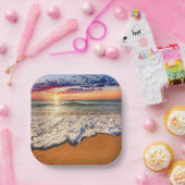 Beach Sunset Pappteller (Party)