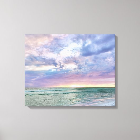 Beach Sunset Pasta Seascape Feine Kunst Leinwand (Vorderseite)